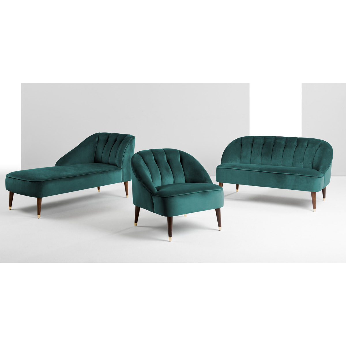 Margot Accent Armchair, Peacock Blue Velvet – image 6