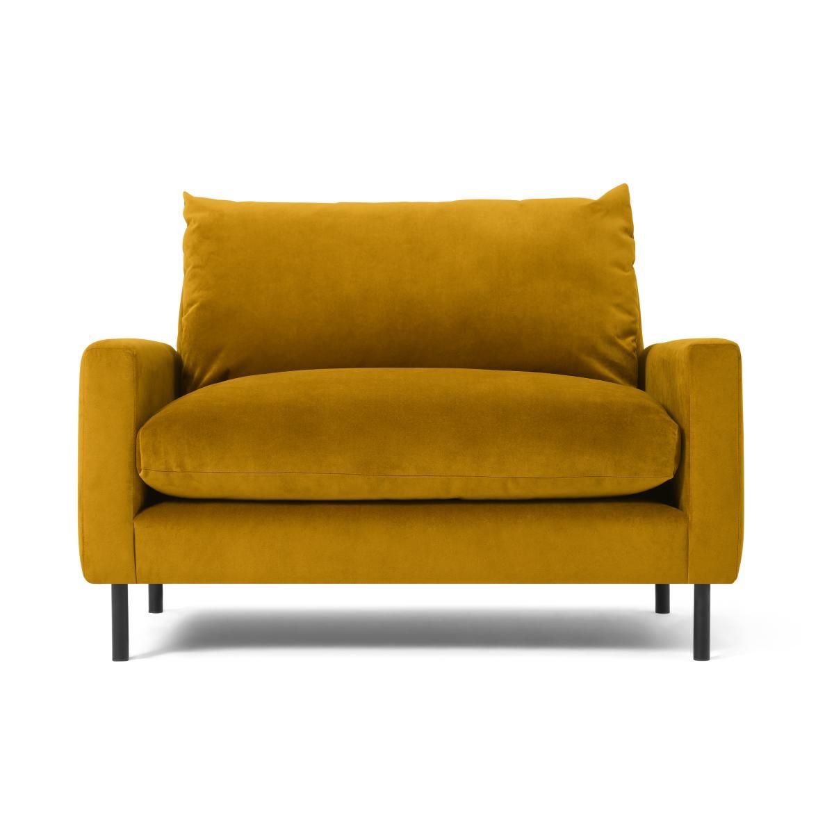Russo Loveseat, Mustard Recycled Velvet – image 2