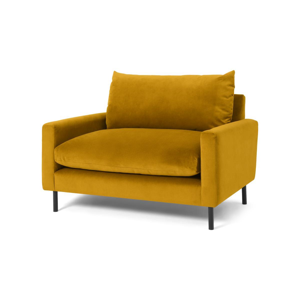 Russo Loveseat, Mustard Recycled Velvet – image 3