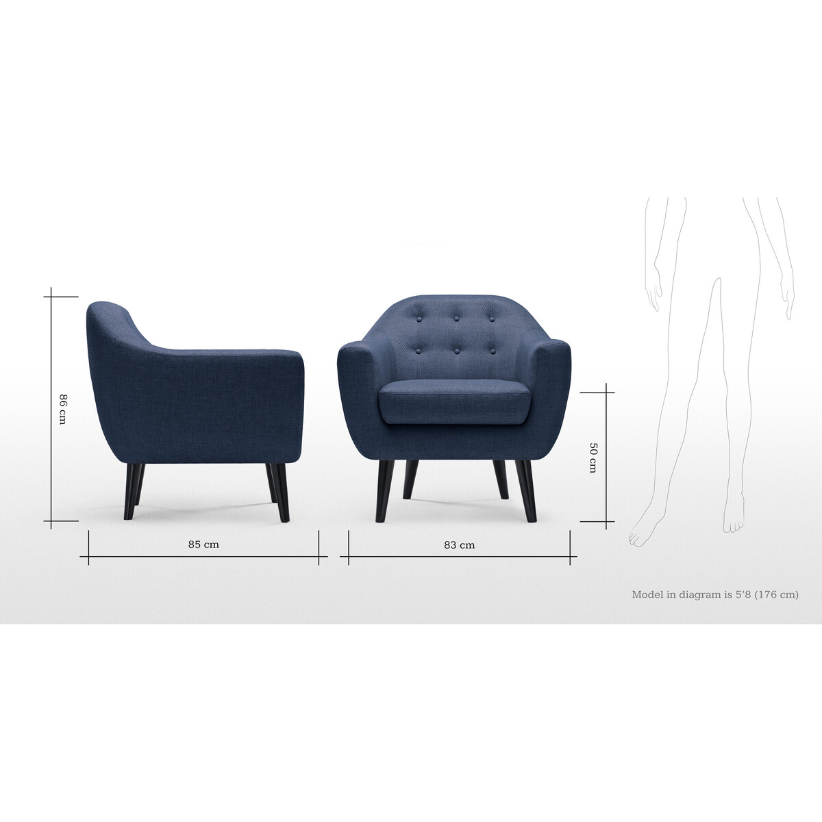 Ritchie Armchair, Scuba Blue – image 9