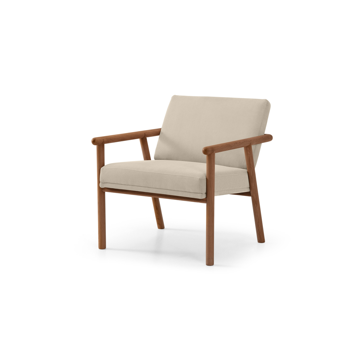 Quiet Accent Armchair, Stone Micro Corduroy Velvet – image 2