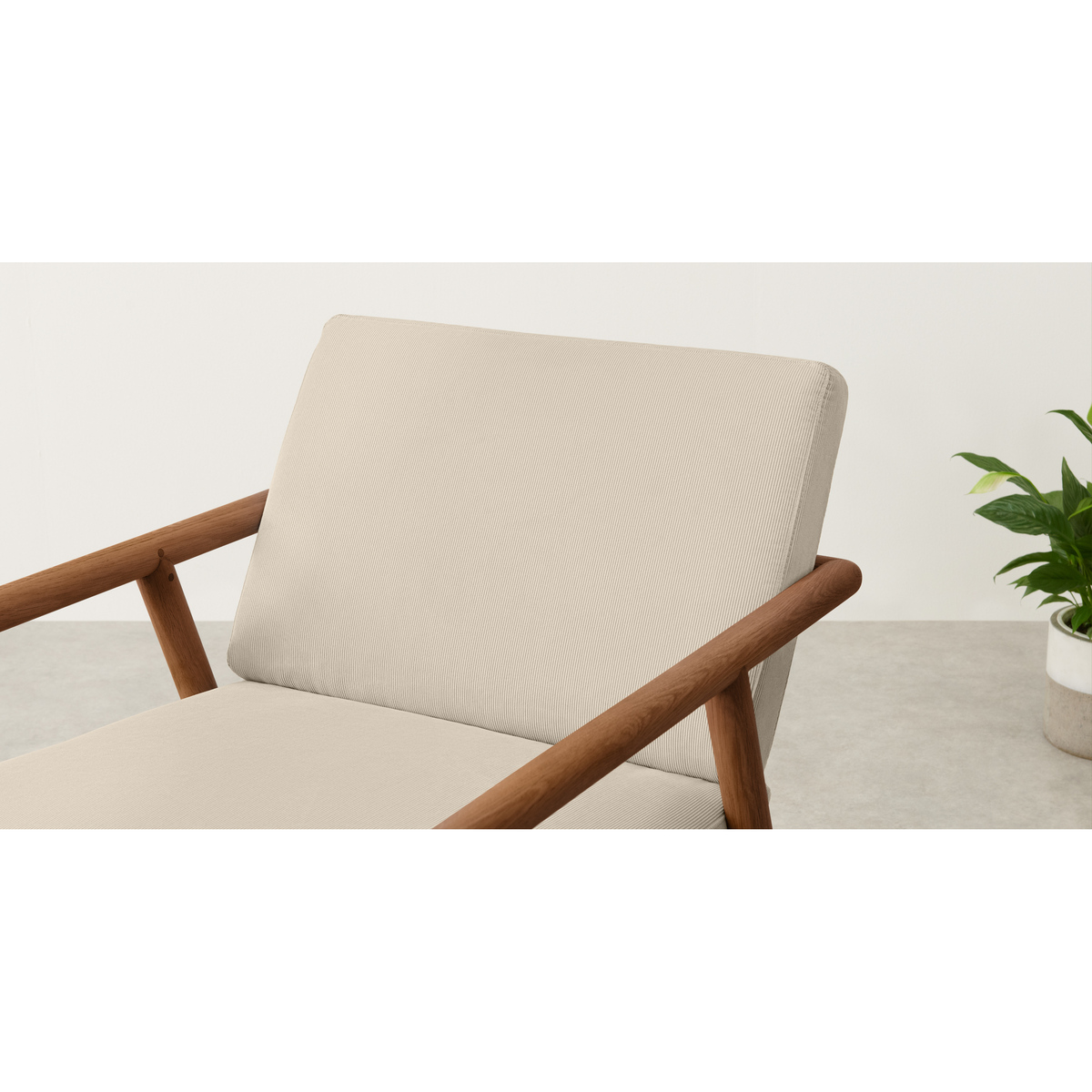 Quiet Accent Armchair, Stone Micro Corduroy Velvet – image 6