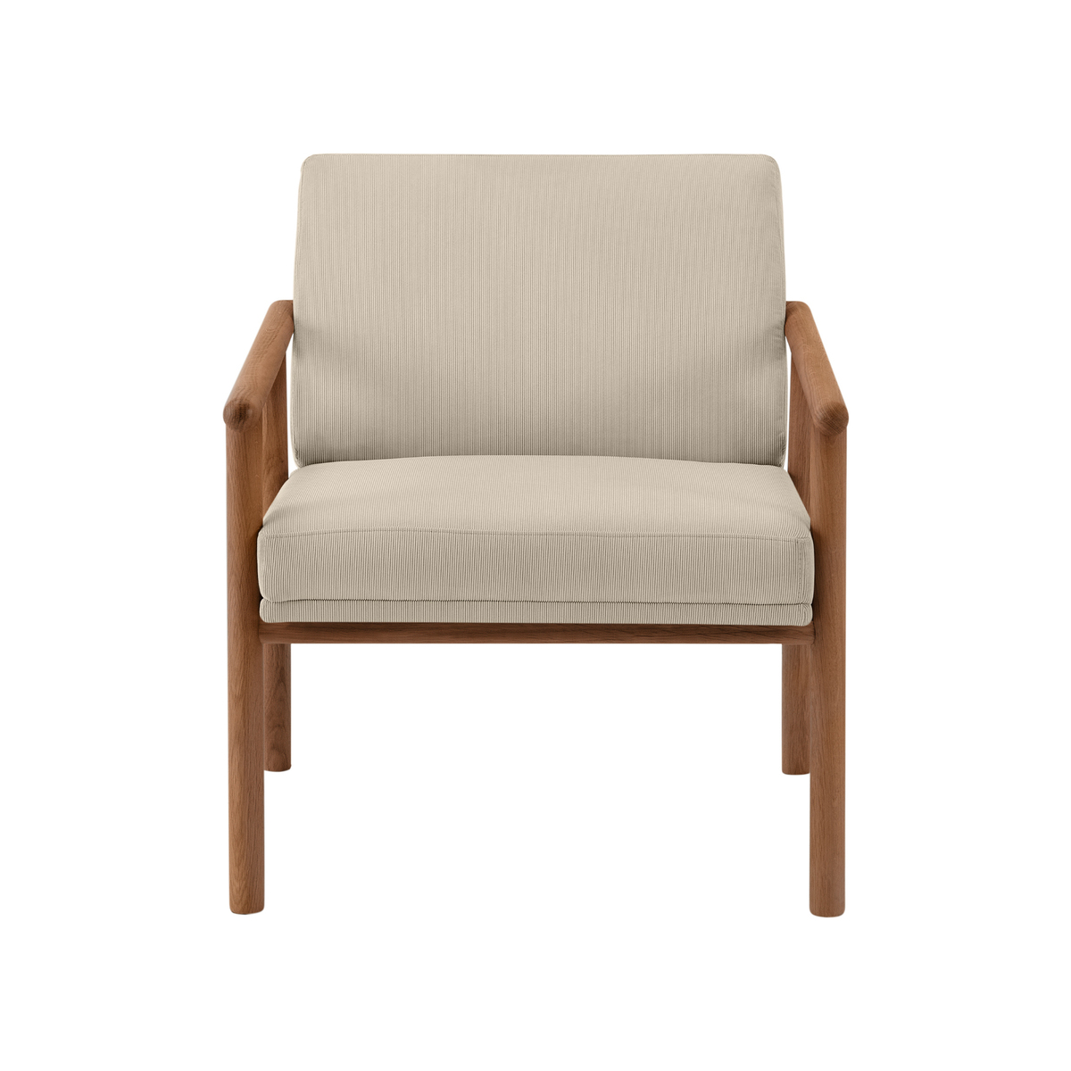 Quiet Accent Armchair, Stone Micro Corduroy Velvet – image 1