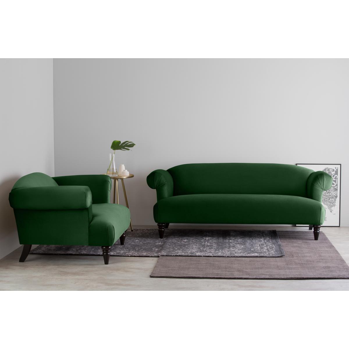 Claudia Loveseat, Forest Green Velvet – image 4