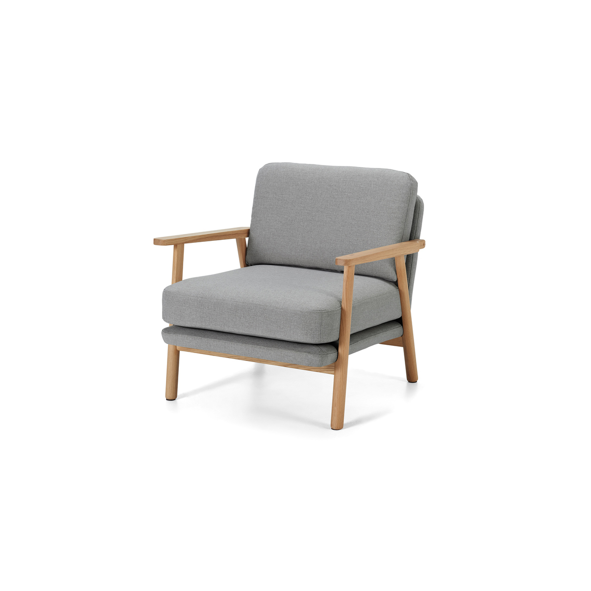 Lars Accent Armchair, Mountain Grey and Oak Frame – image 2