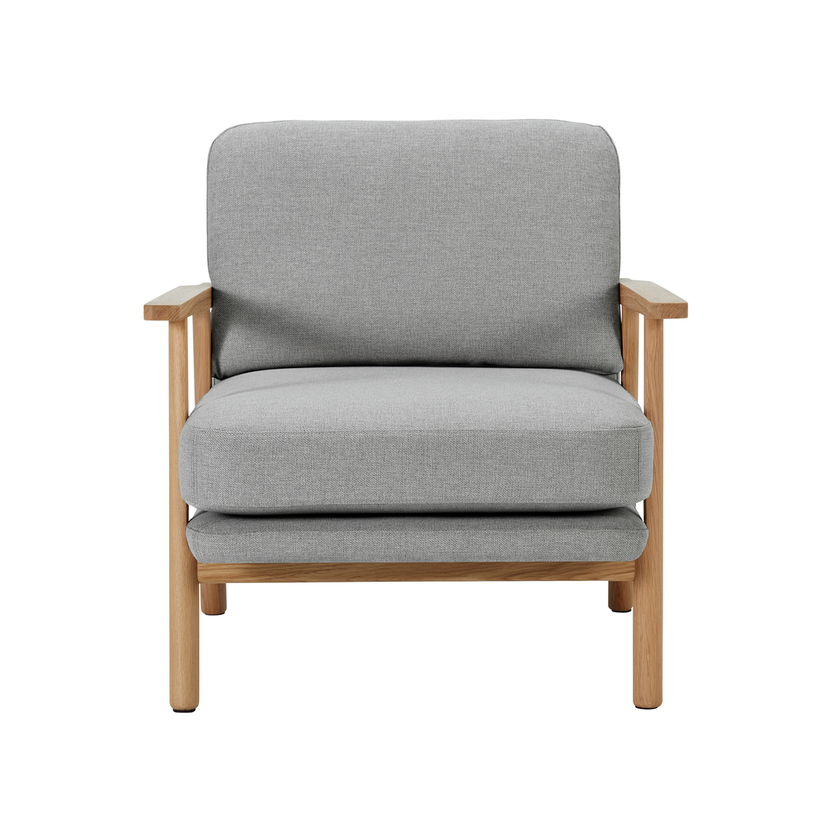 Lars Accent Armchair, Mountain Grey and Oak Frame – image 1