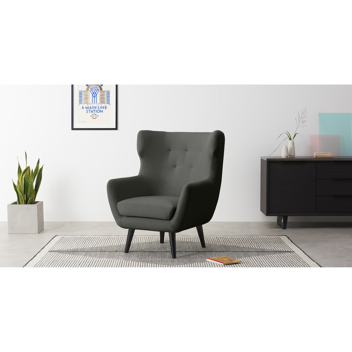 Hollis Armchair, Hudson Grey – image 3