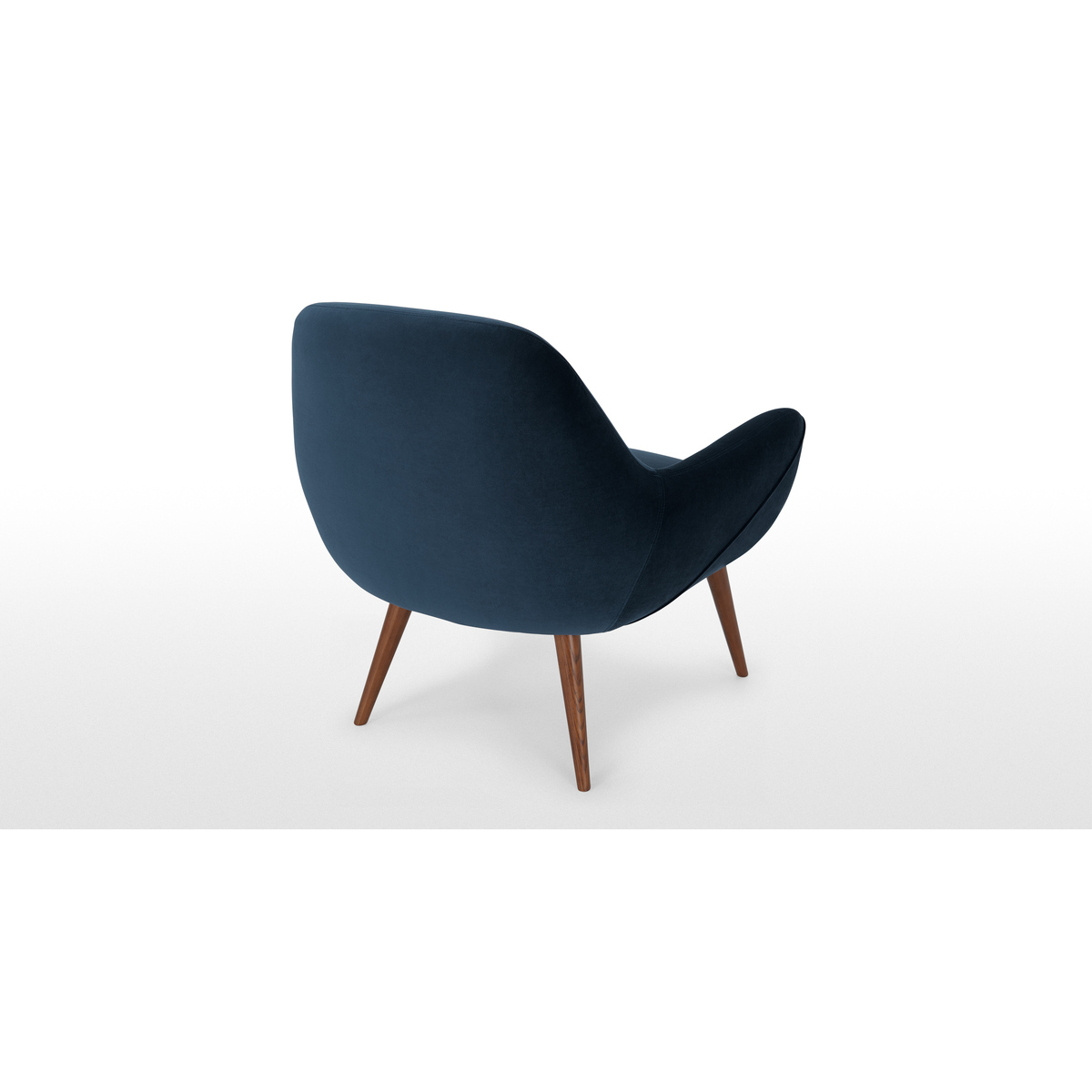 Lule Accent Armchair, Sapphire Blue Velvet, Dark Stain Leg – image 5