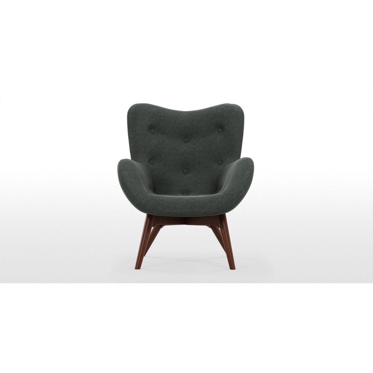 Custom MADE Doris Accent Armchair, Shetland Slate with Dark Wood Legs – image 3
