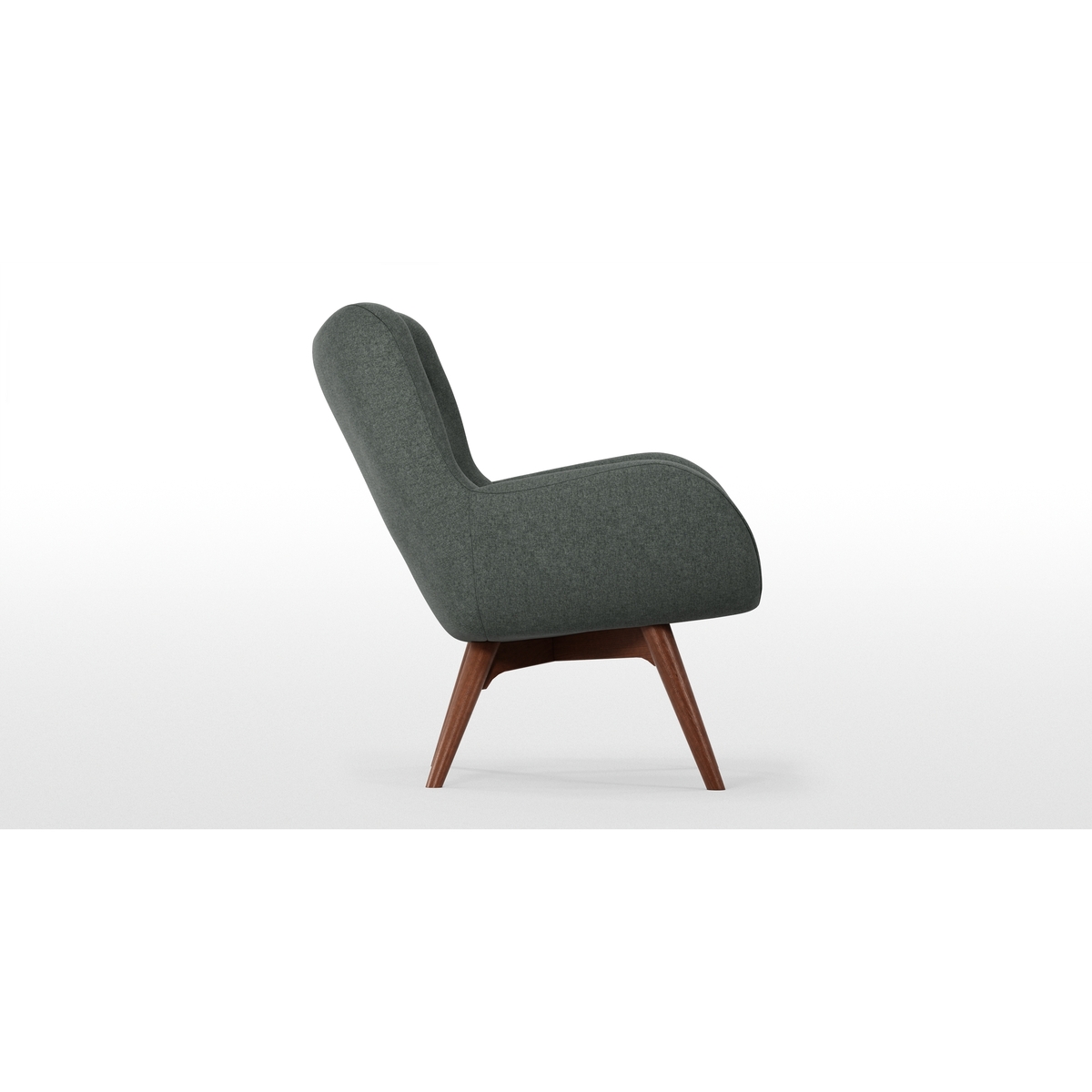 Custom MADE Doris Accent Armchair, Shetland Slate with Dark Wood Legs – image 4