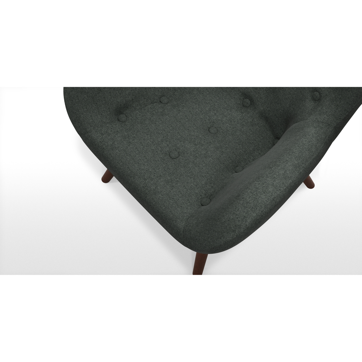 Custom MADE Doris Accent Armchair, Shetland Slate with Dark Wood Legs – image 5