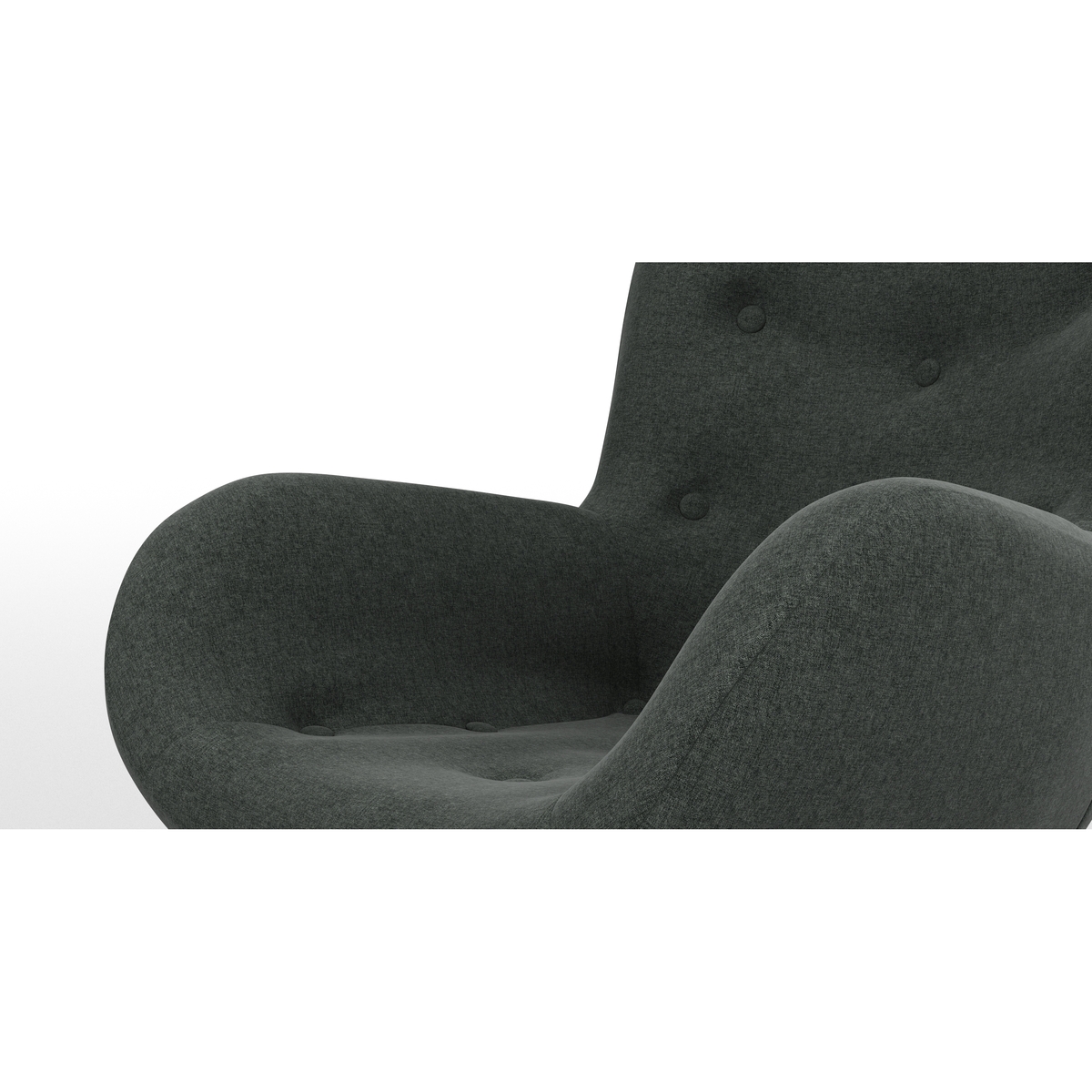Custom MADE Doris Accent Armchair, Shetland Slate with Dark Wood Legs – image 6