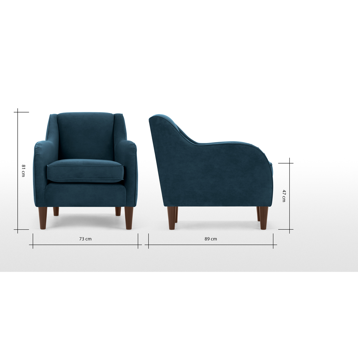Helena Armchair, Plush Teal Velvet – image 7