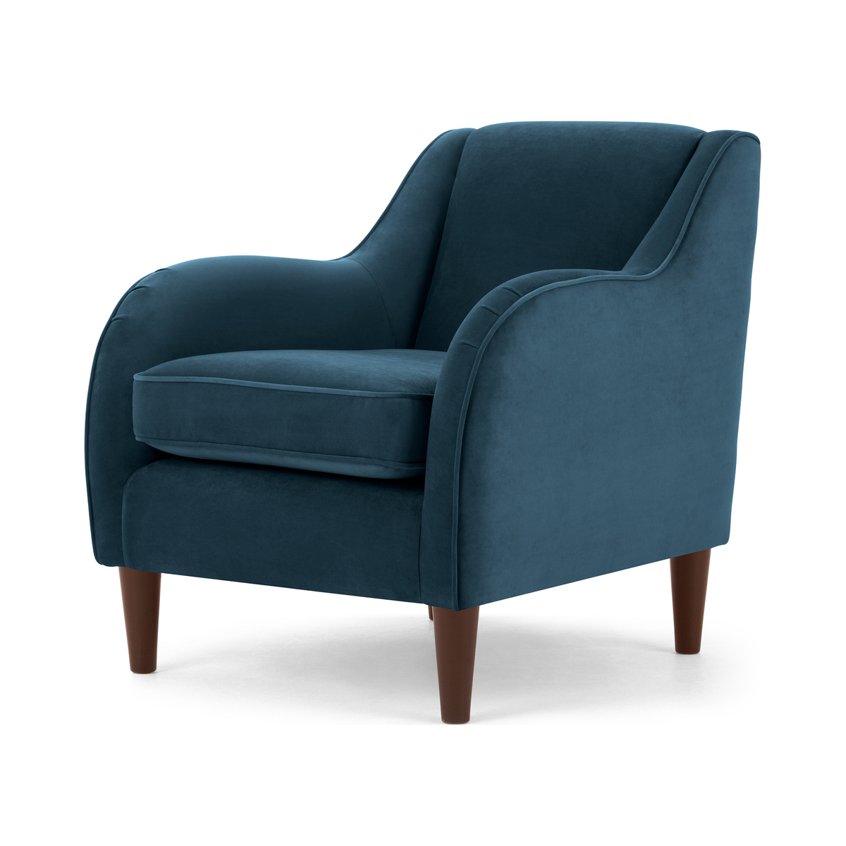 Helena Armchair, Plush Teal Velvet – image 1