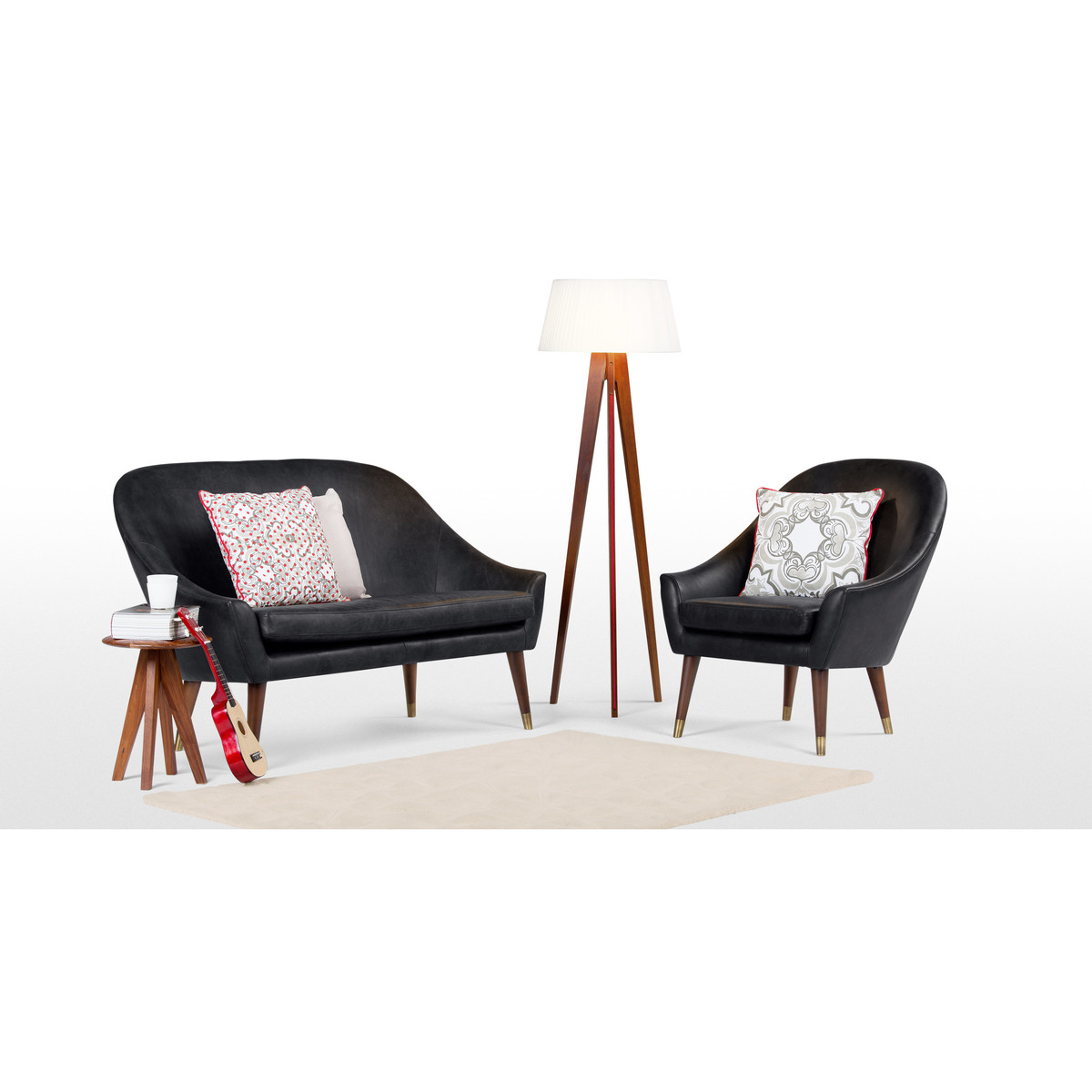 Seattle Armchair, Black Premium Leather – image 2
