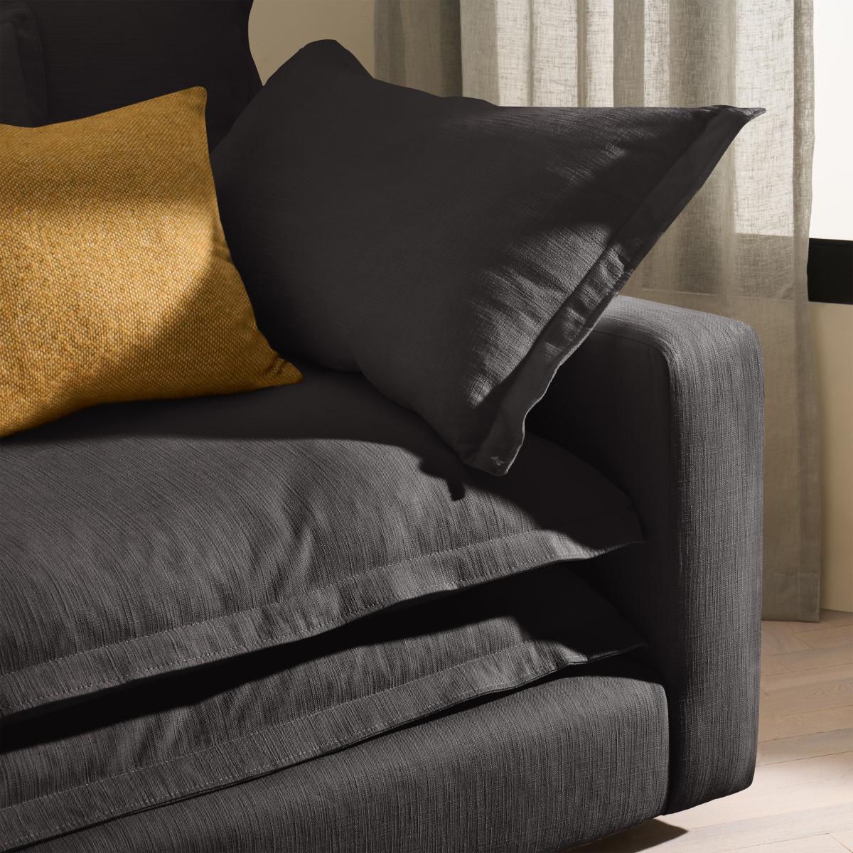 Calendre Loveseat, Midnight Brushed Cotton – image 11