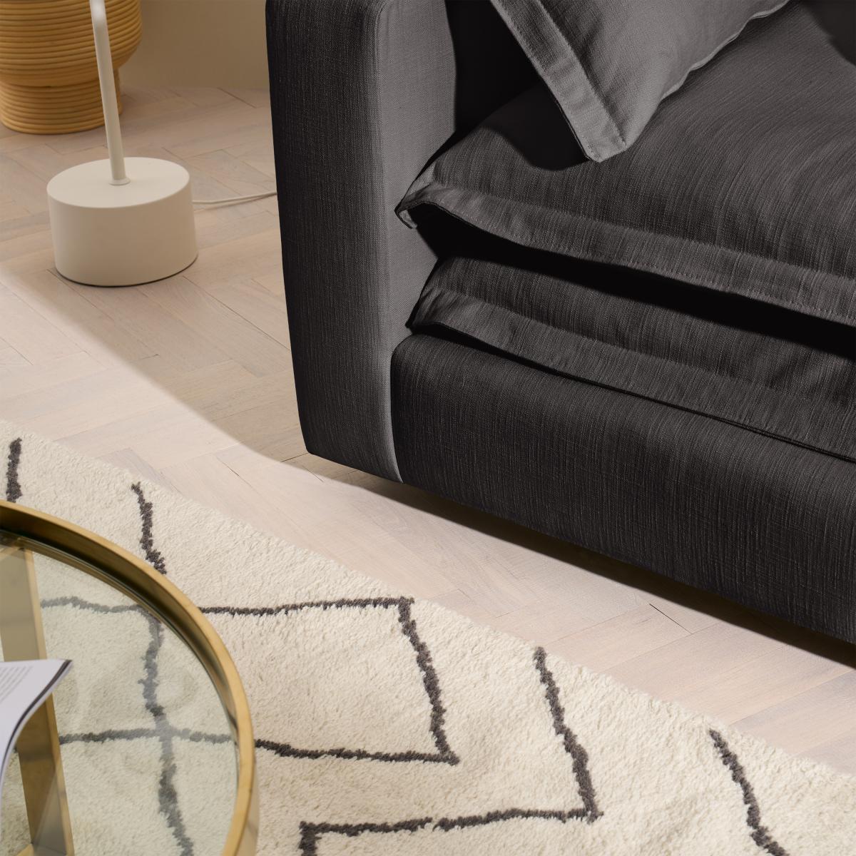 Calendre Loveseat, Midnight Brushed Cotton – image 12