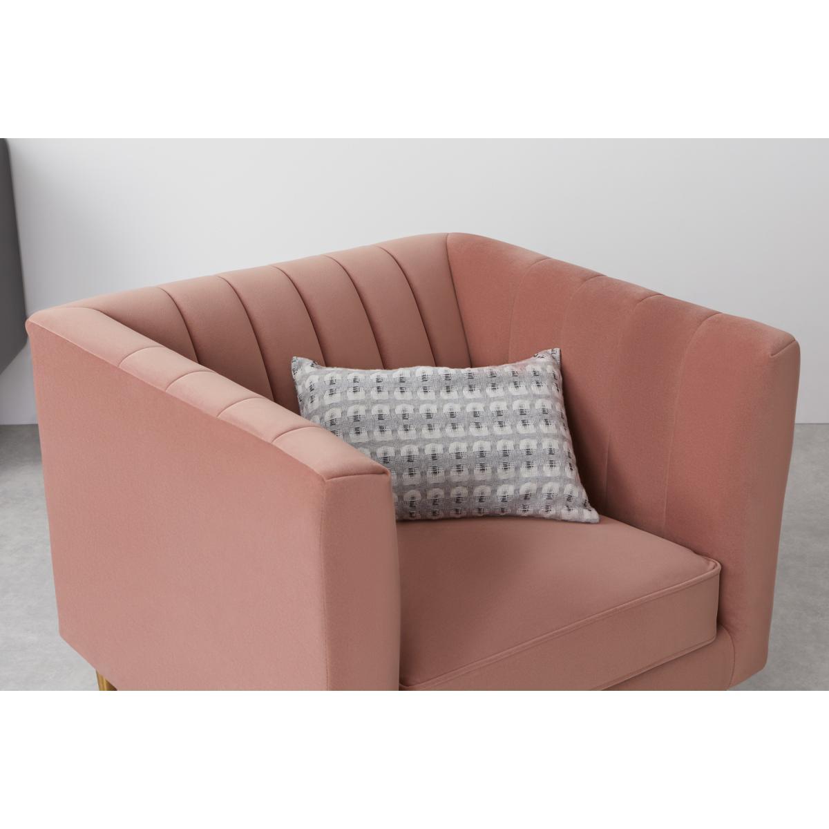 Amicie Armchair, Blush Pink Velvet – image 7