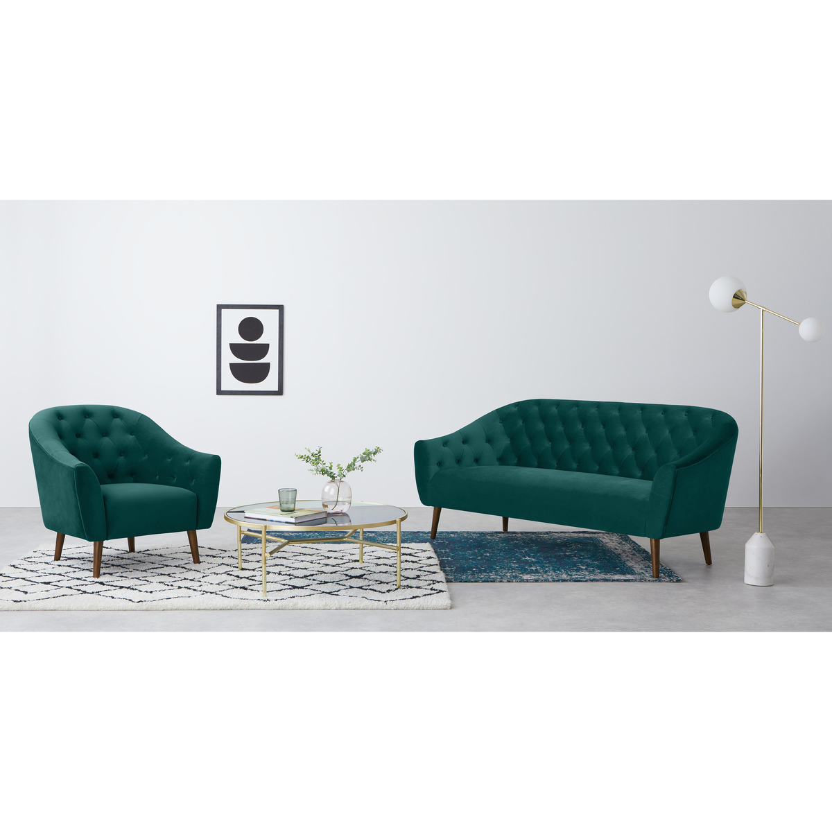 Tallulah Armchair, Seafoam Blue Velvet – image 2