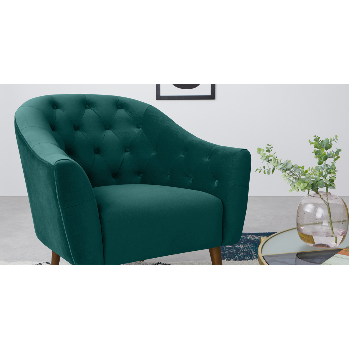 Tallulah Armchair, Seafoam Blue Velvet – image 3