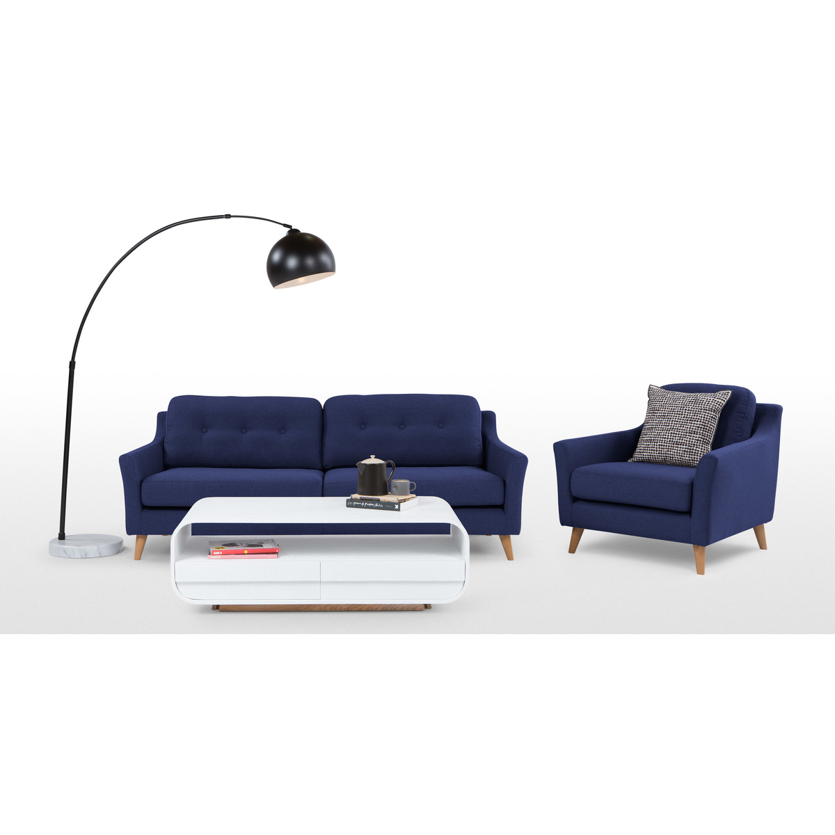 Rufus Armchair, Dark Cobalt Blue – image 2