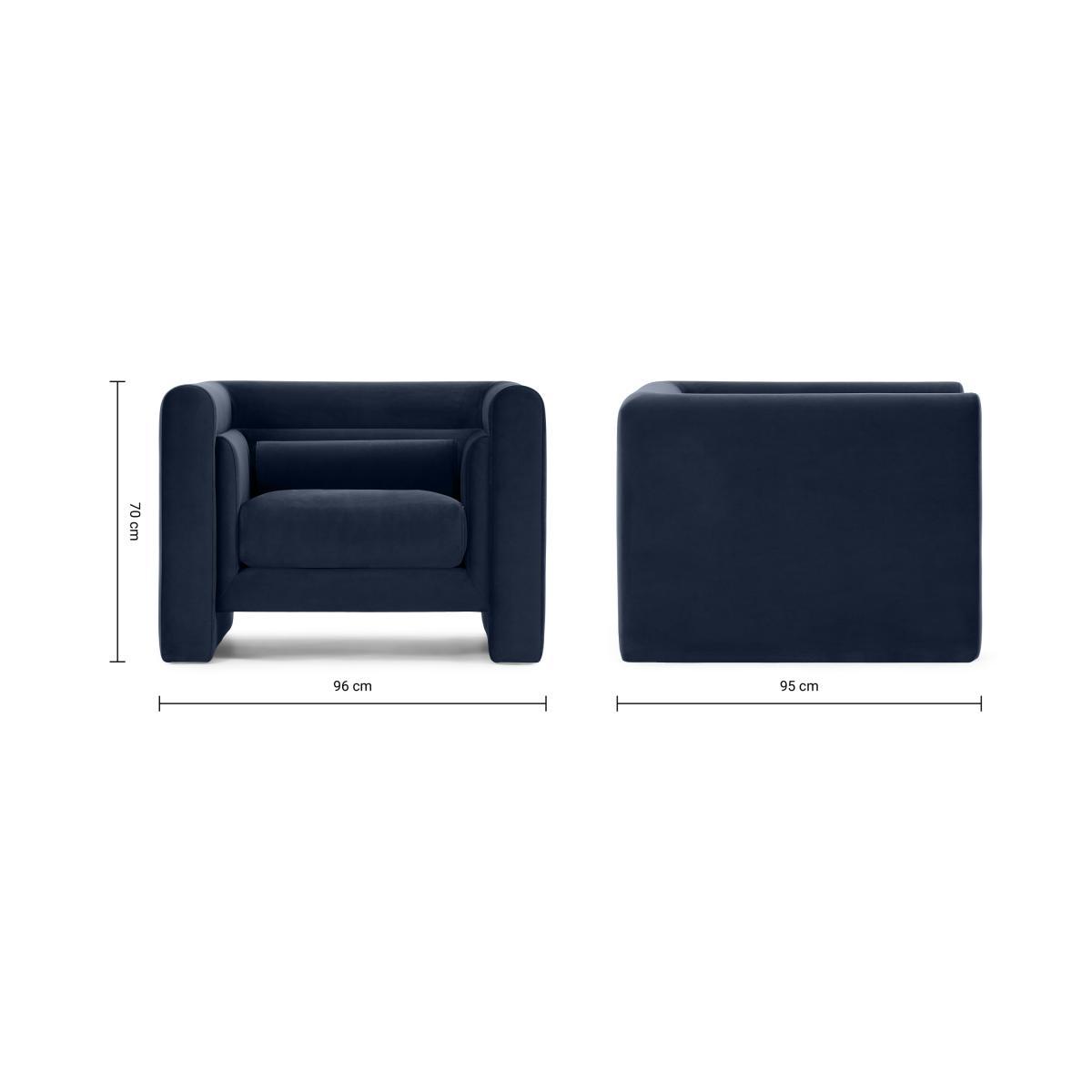Mathilde Armchair, Dark Navy Velvet – image 9