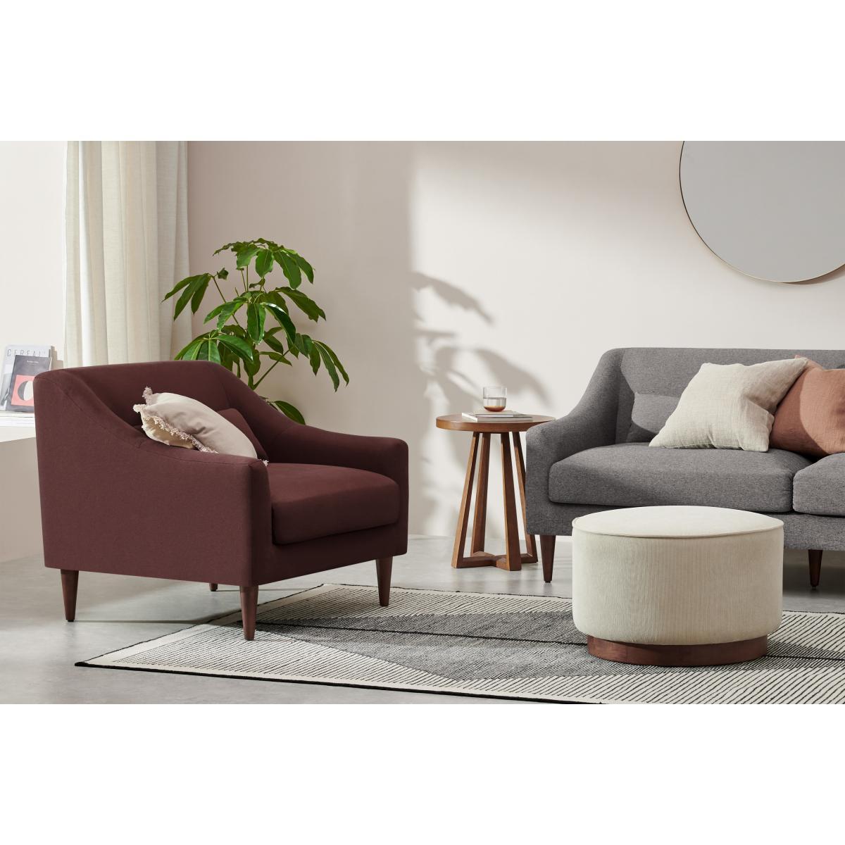 Herton Armchair, Deep Berry Recycled Cotton – image 4
