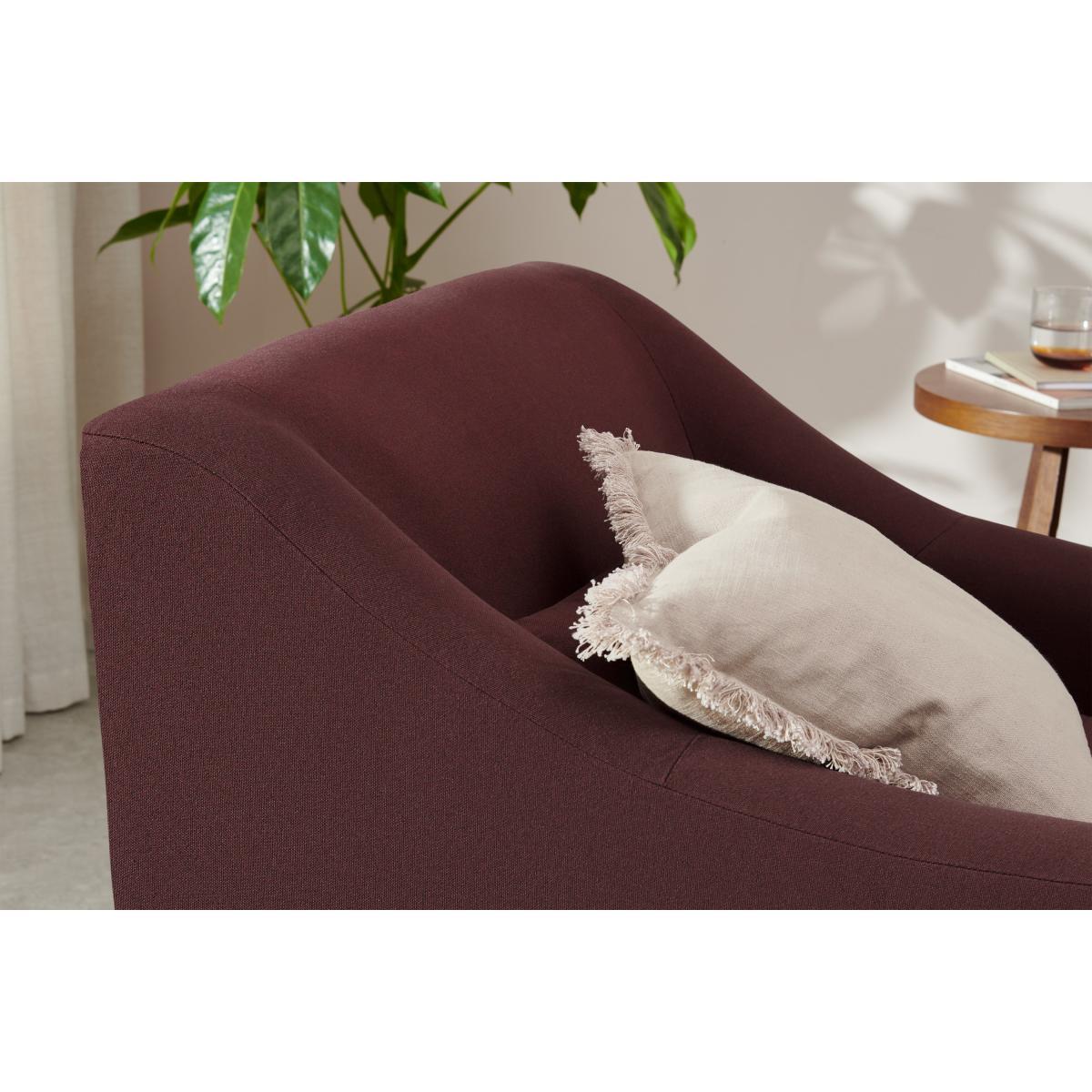 Herton Armchair, Deep Berry Recycled Cotton – image 6