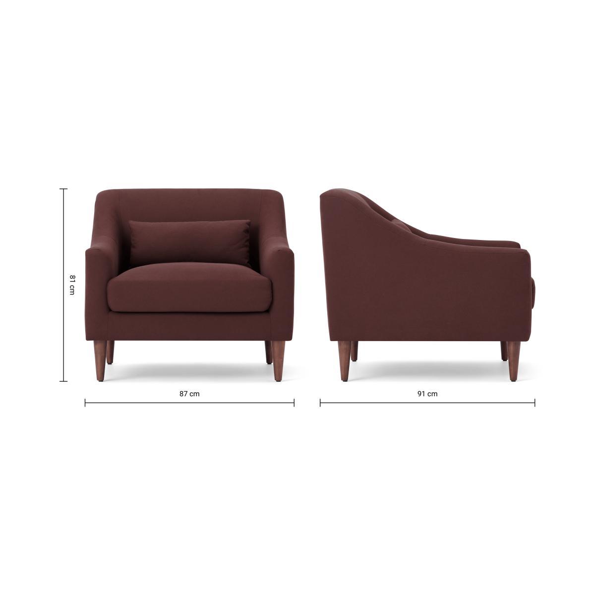 Herton Armchair, Deep Berry Recycled Cotton – image 9