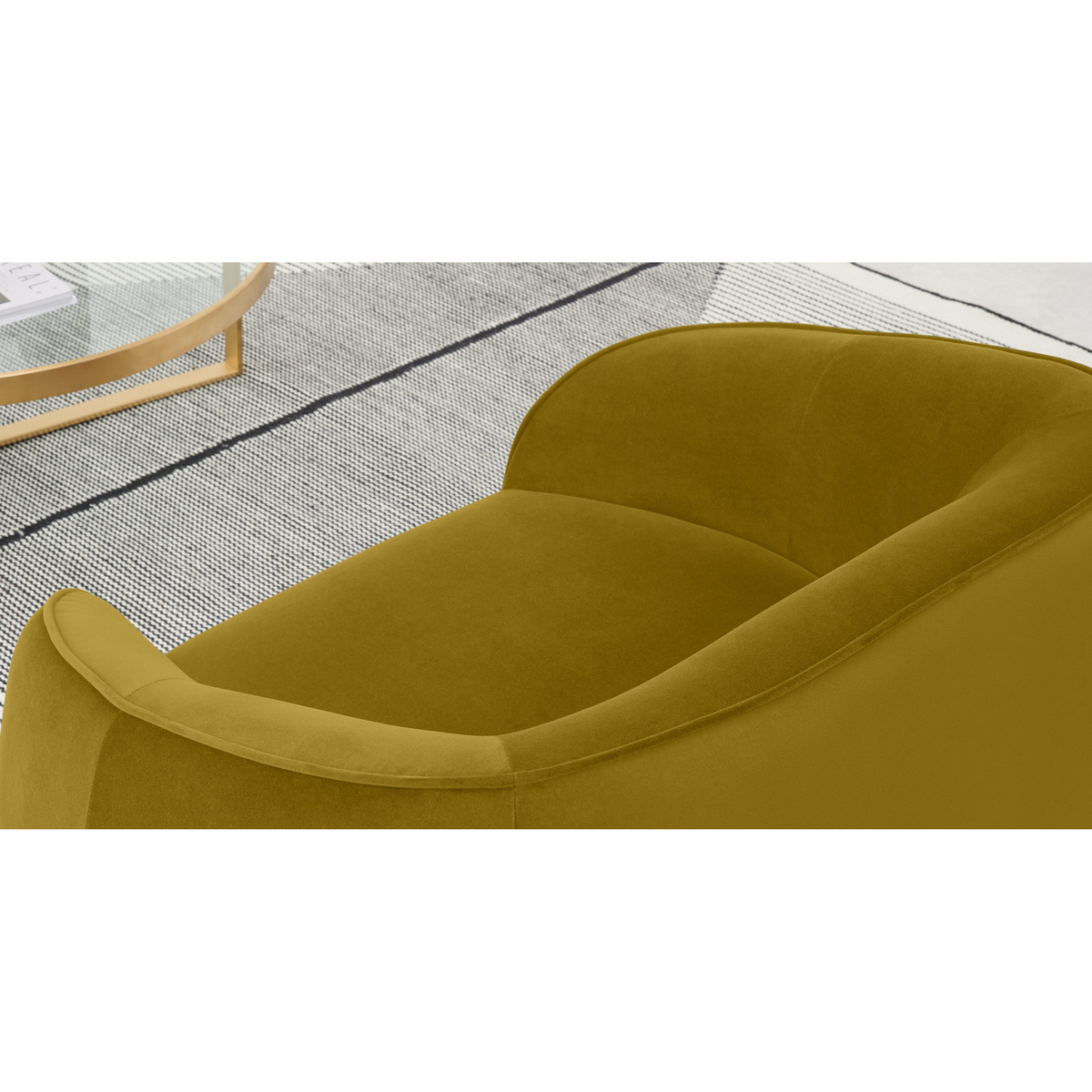Trudy Armchair, Vintage Gold Velvet – image 6