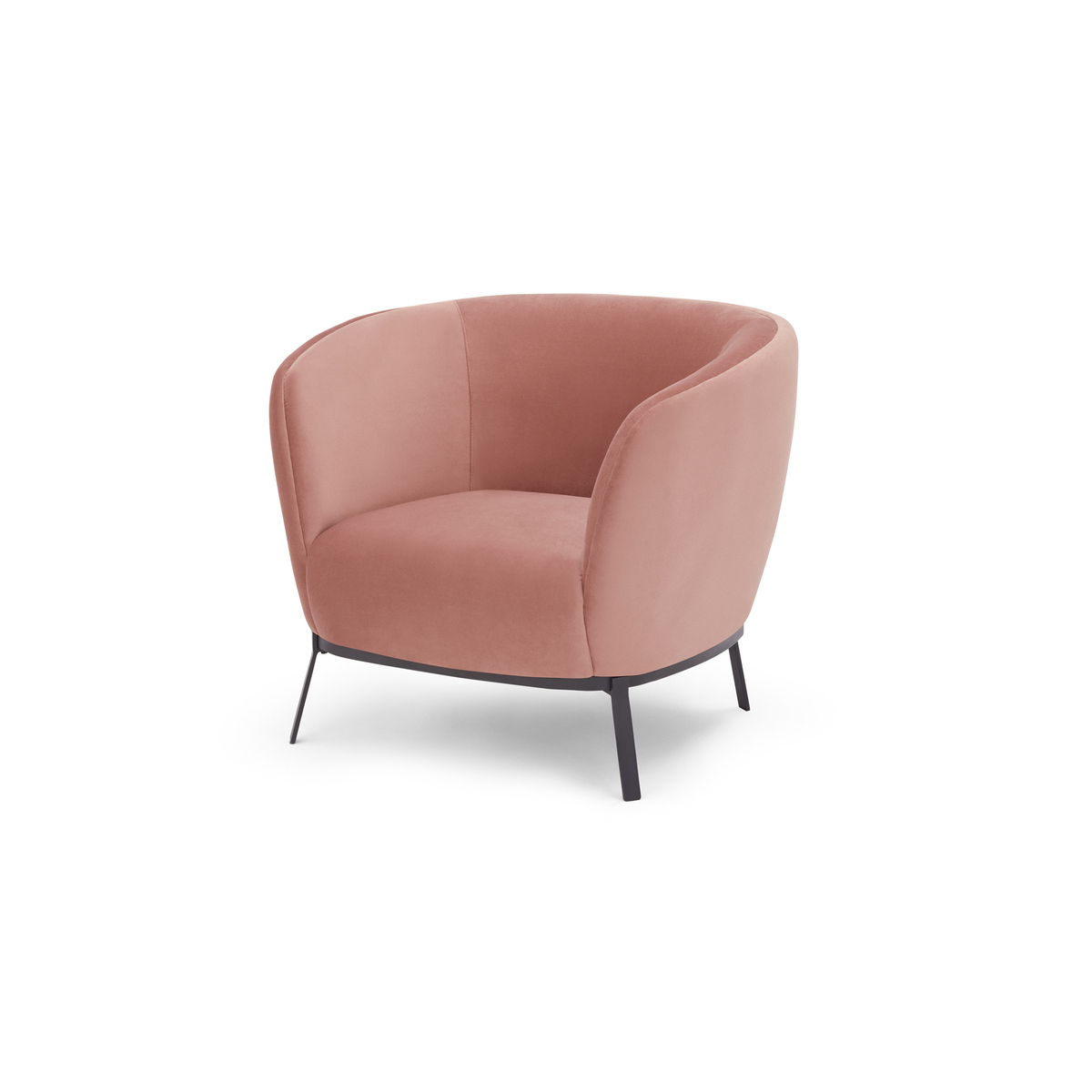 Belle Accent Armchair, Blush Pink Velvet – image 2