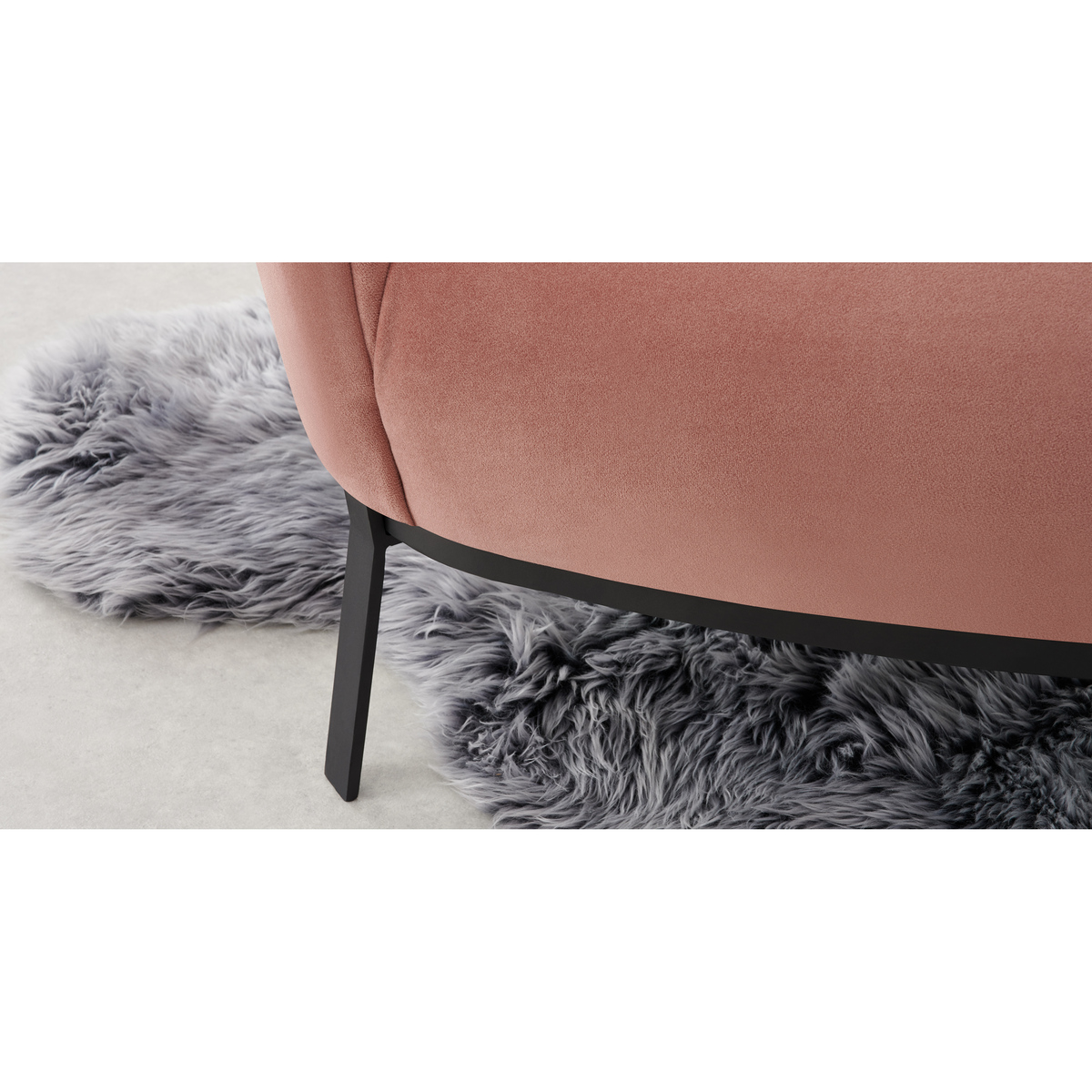 Belle Accent Armchair, Blush Pink Velvet – image 4