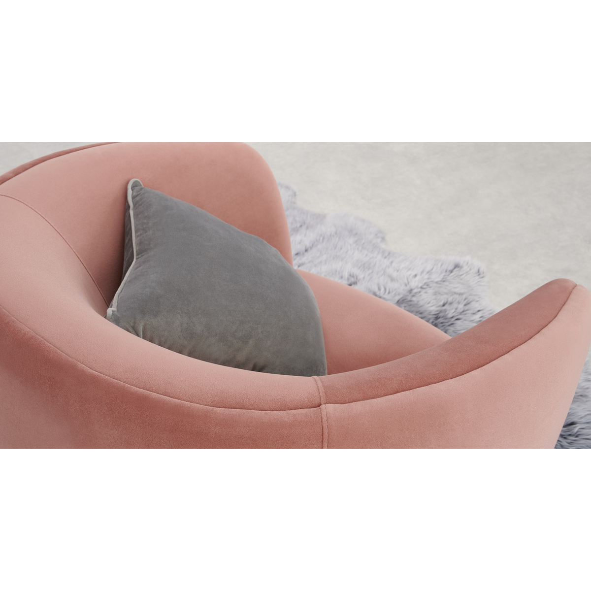 Belle Accent Armchair, Blush Pink Velvet – image 6