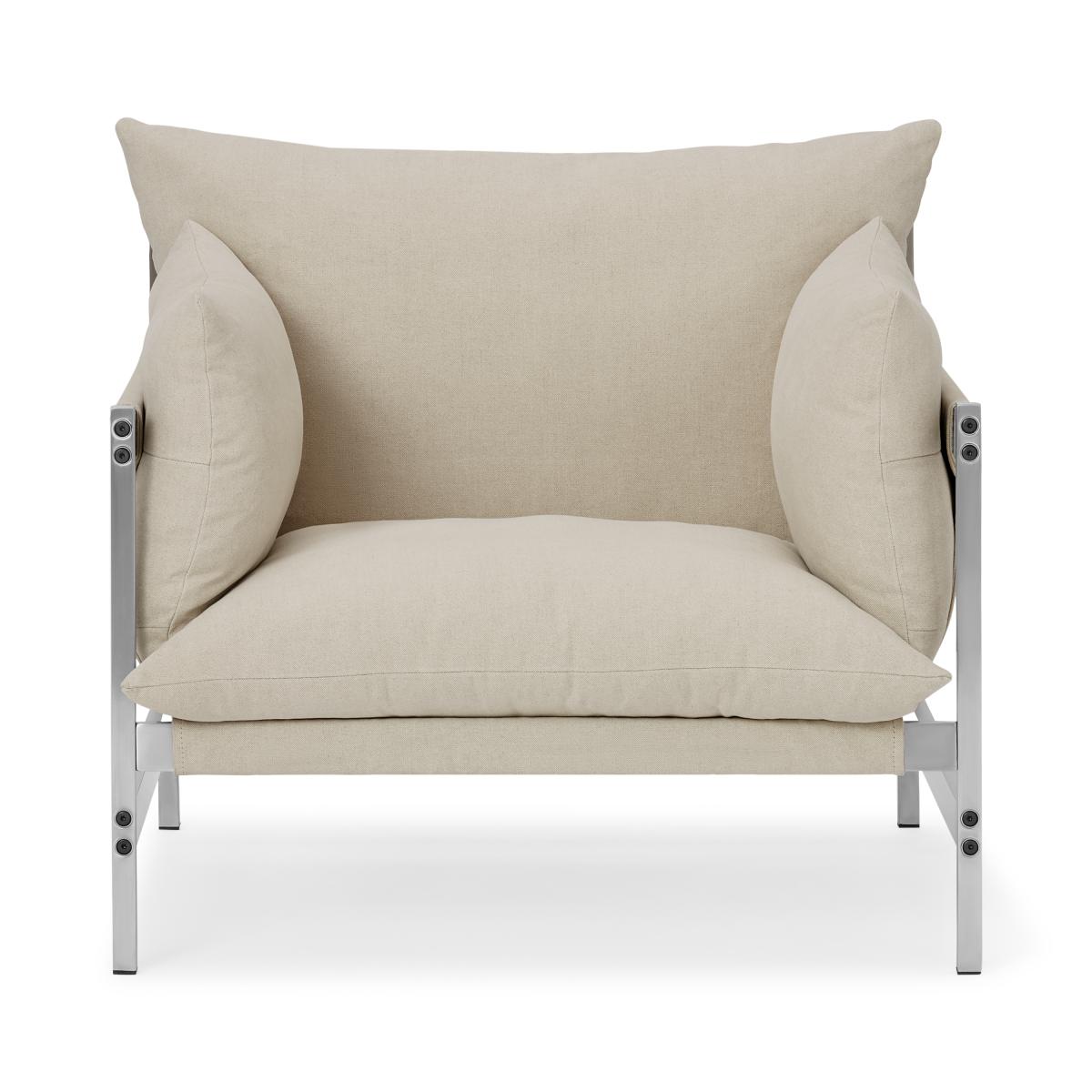 Deakin Accent Chair, Natural Cotton & Linen Mix Fabric – image 2