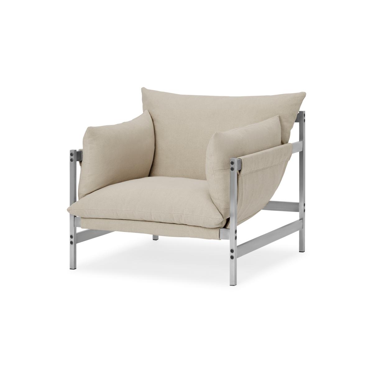 Deakin Accent Chair, Natural Cotton & Linen Mix Fabric – image 3