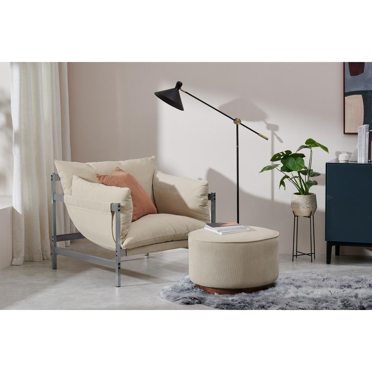 Deakin Accent Chair, Natural Cotton & Linen Mix Fabric – image 4
