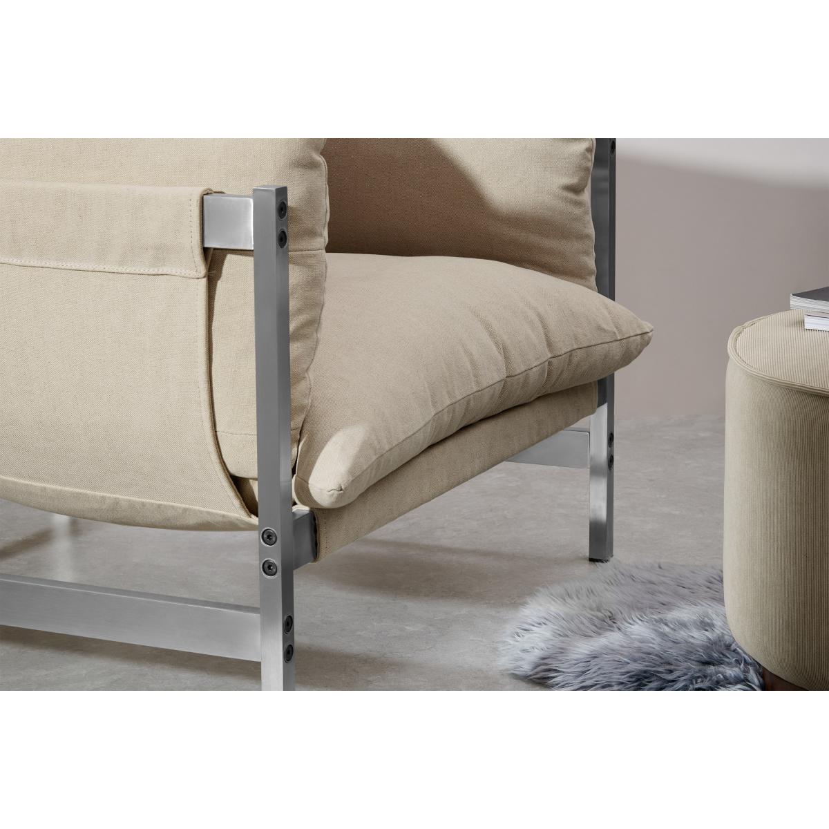 Deakin Accent Chair, Natural Cotton & Linen Mix Fabric – image 5