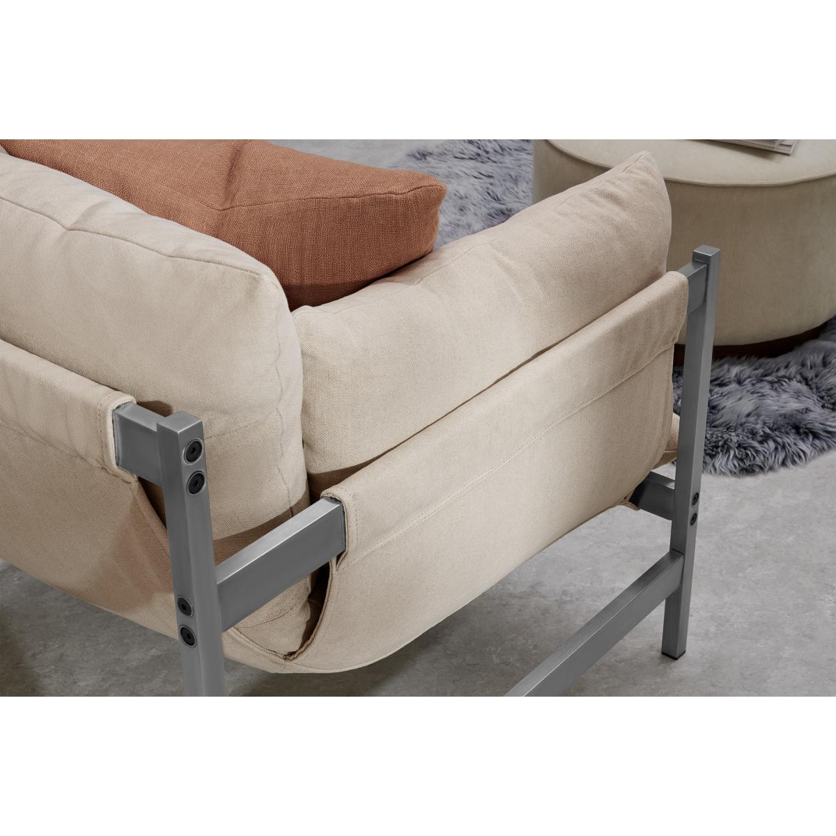 Deakin Accent Chair, Natural Cotton & Linen Mix Fabric – image 6