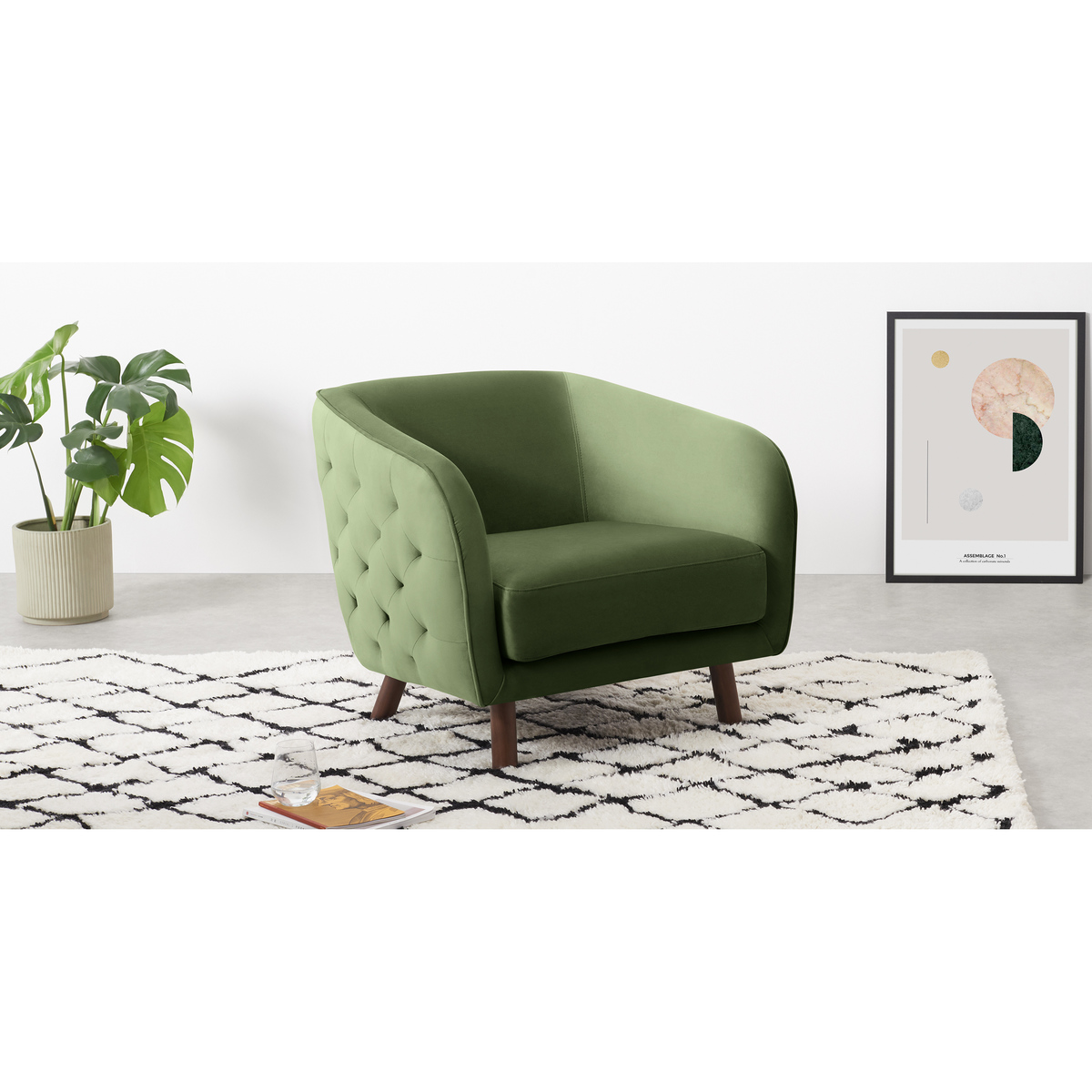 Esther Armchair, Meadow Green Velvet – image 2