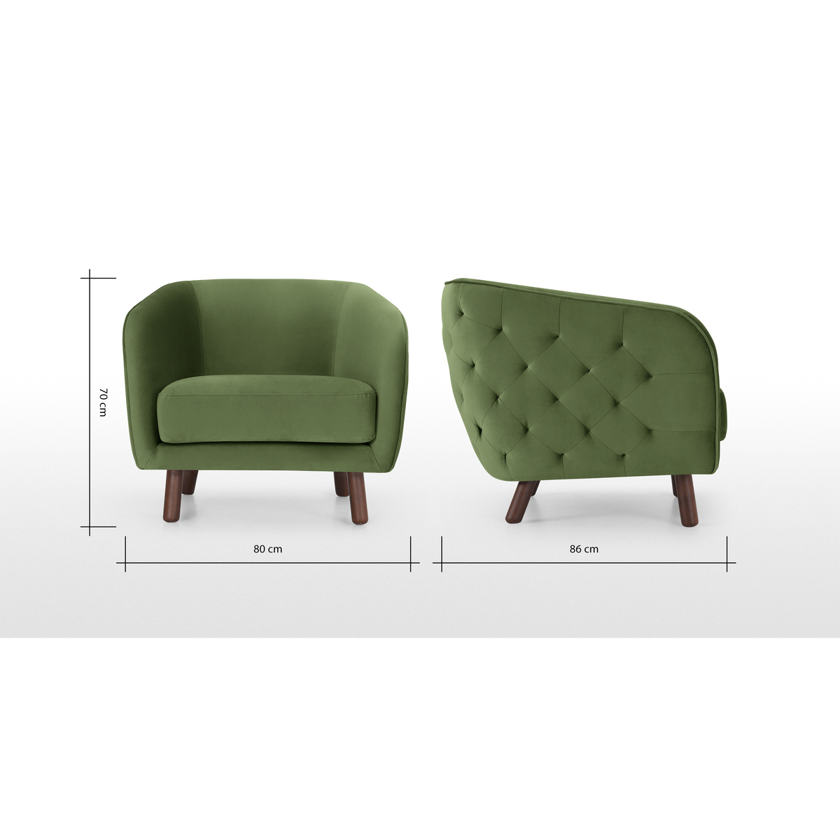 Esther Armchair, Meadow Green Velvet – image 7