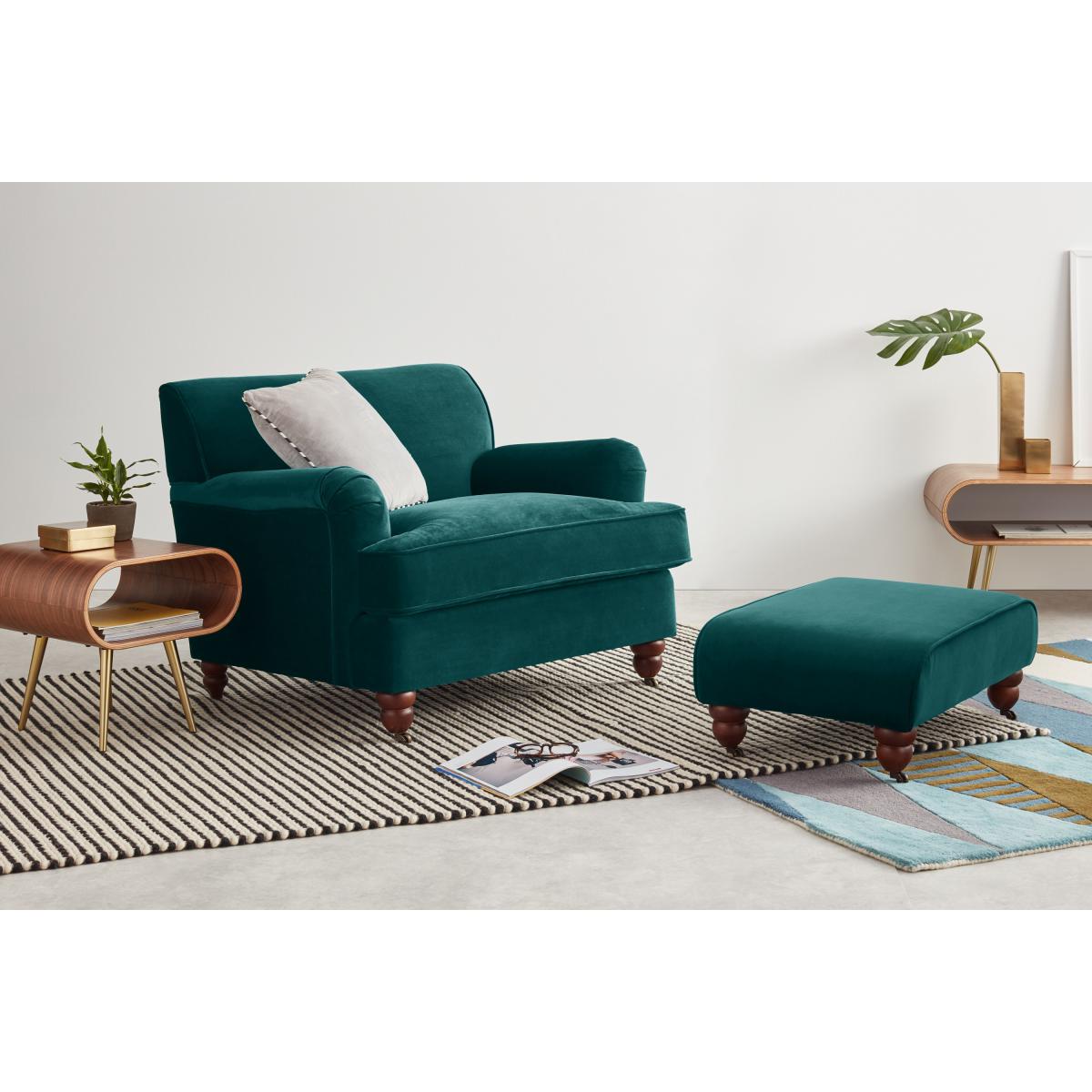 Orson Armchair, Seafoam Blue Velvet – image 4