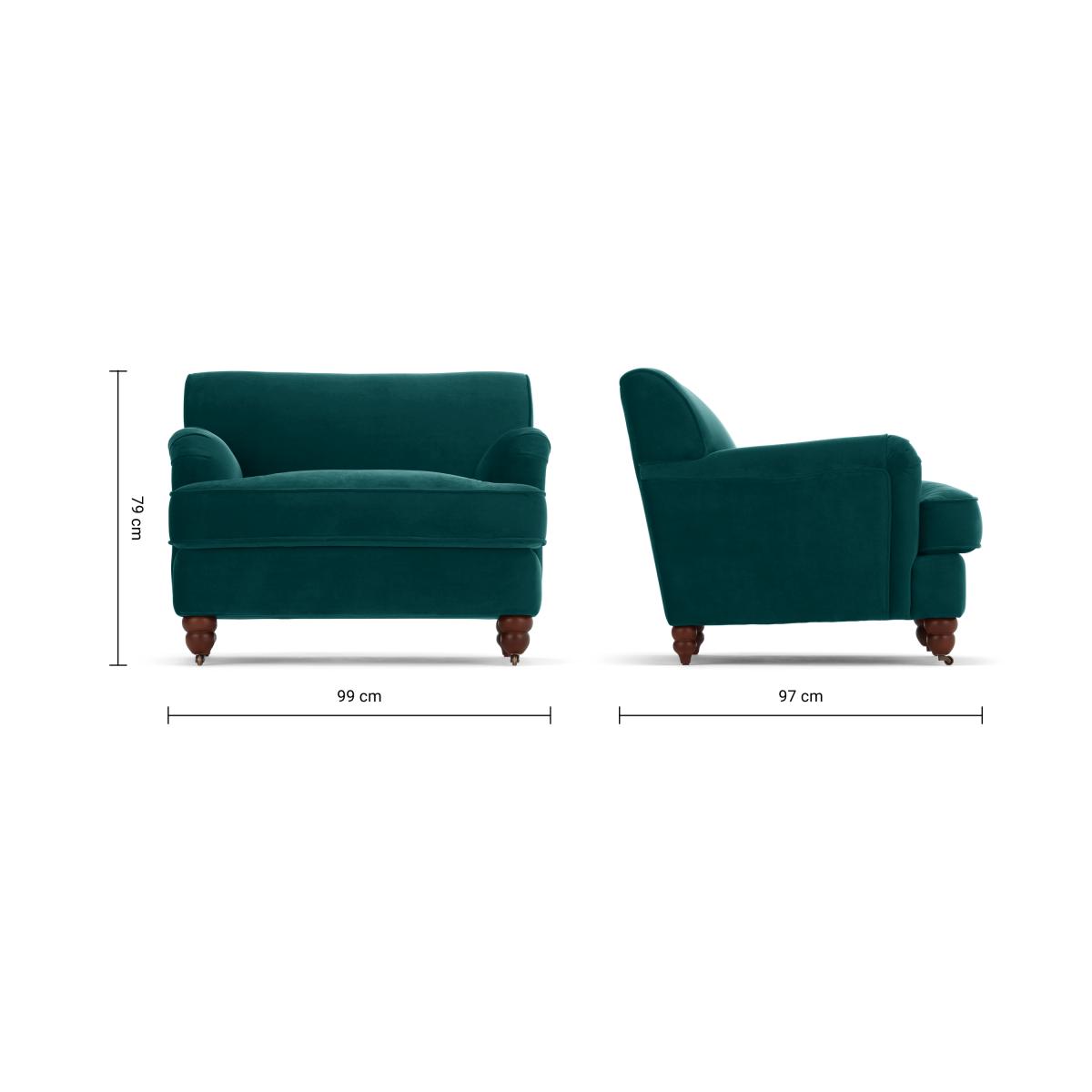 Orson Armchair, Seafoam Blue Velvet – image 9