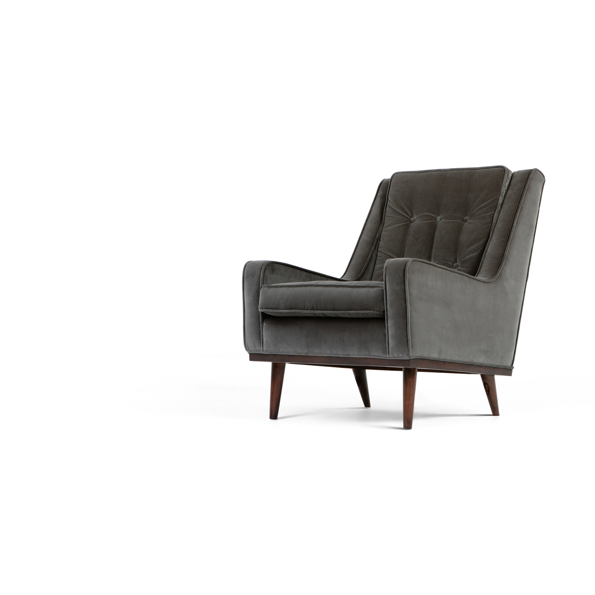 Scott Armchair, Concrete Cotton Velvet – image 2