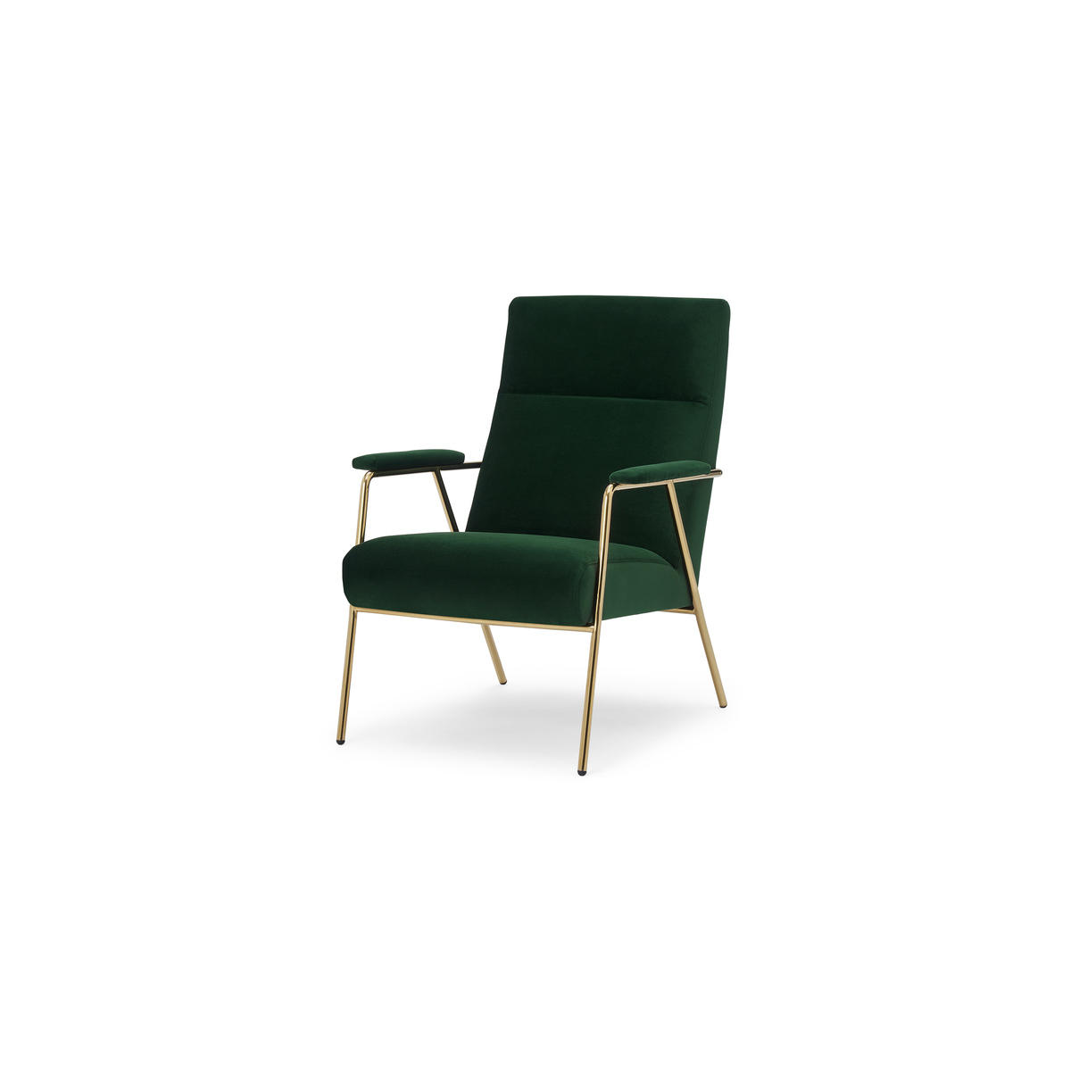 Merle Accent Armchair, Pine Green Velvet – image 2