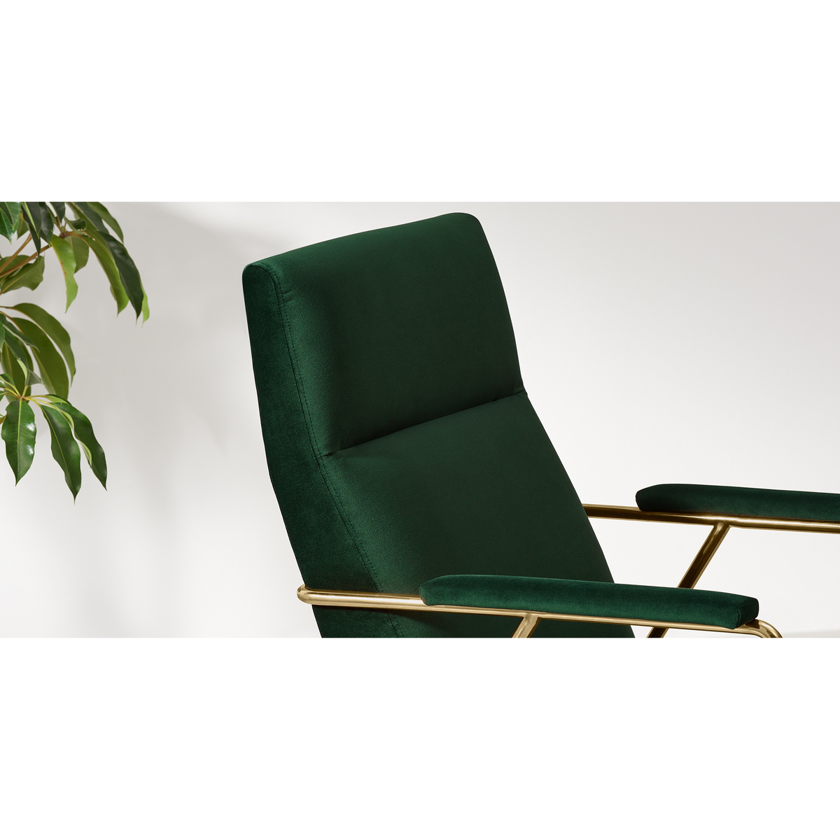 Merle Accent Armchair, Pine Green Velvet – image 4