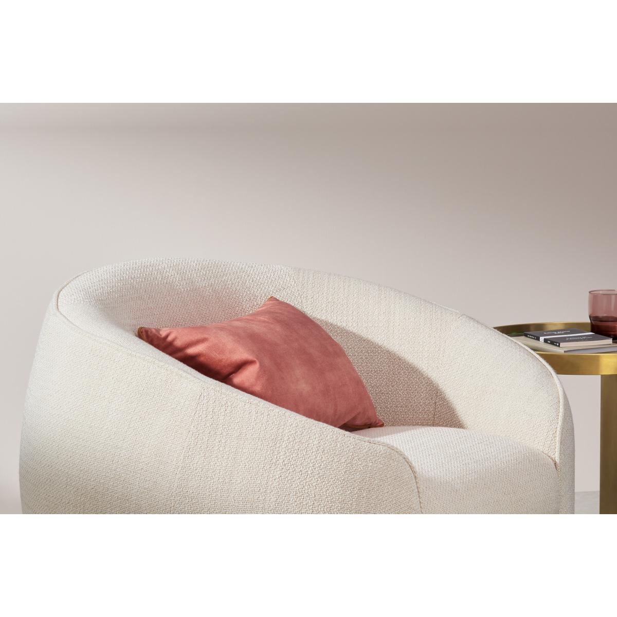 Trudy Armchair, Oatmeal Loop Textured Fabric – image 5