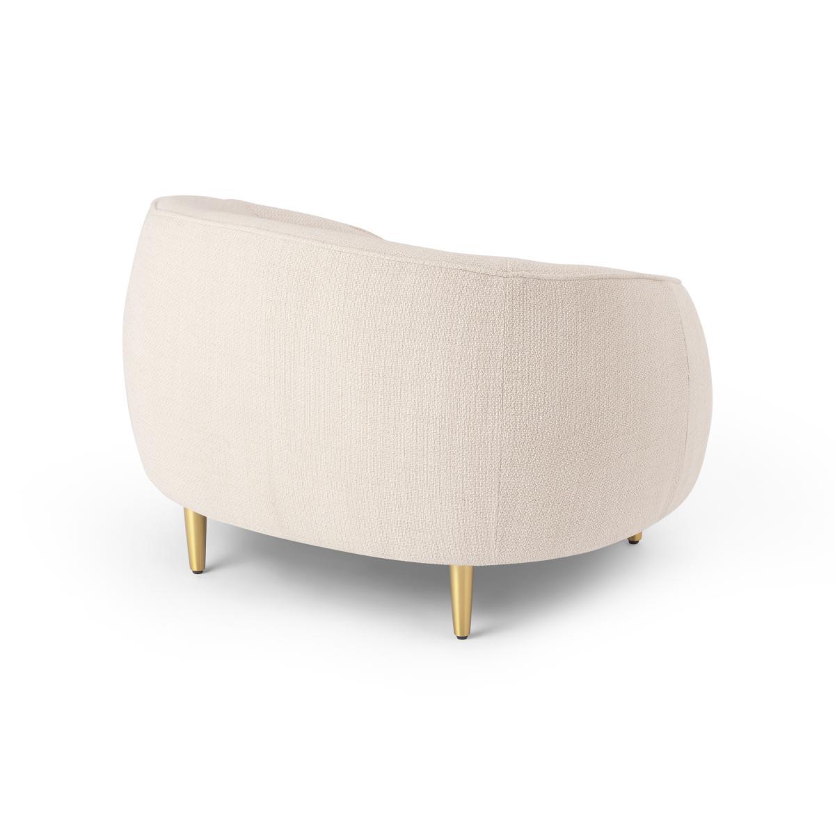 Trudy Armchair, Oatmeal Loop Textured Fabric – image 6