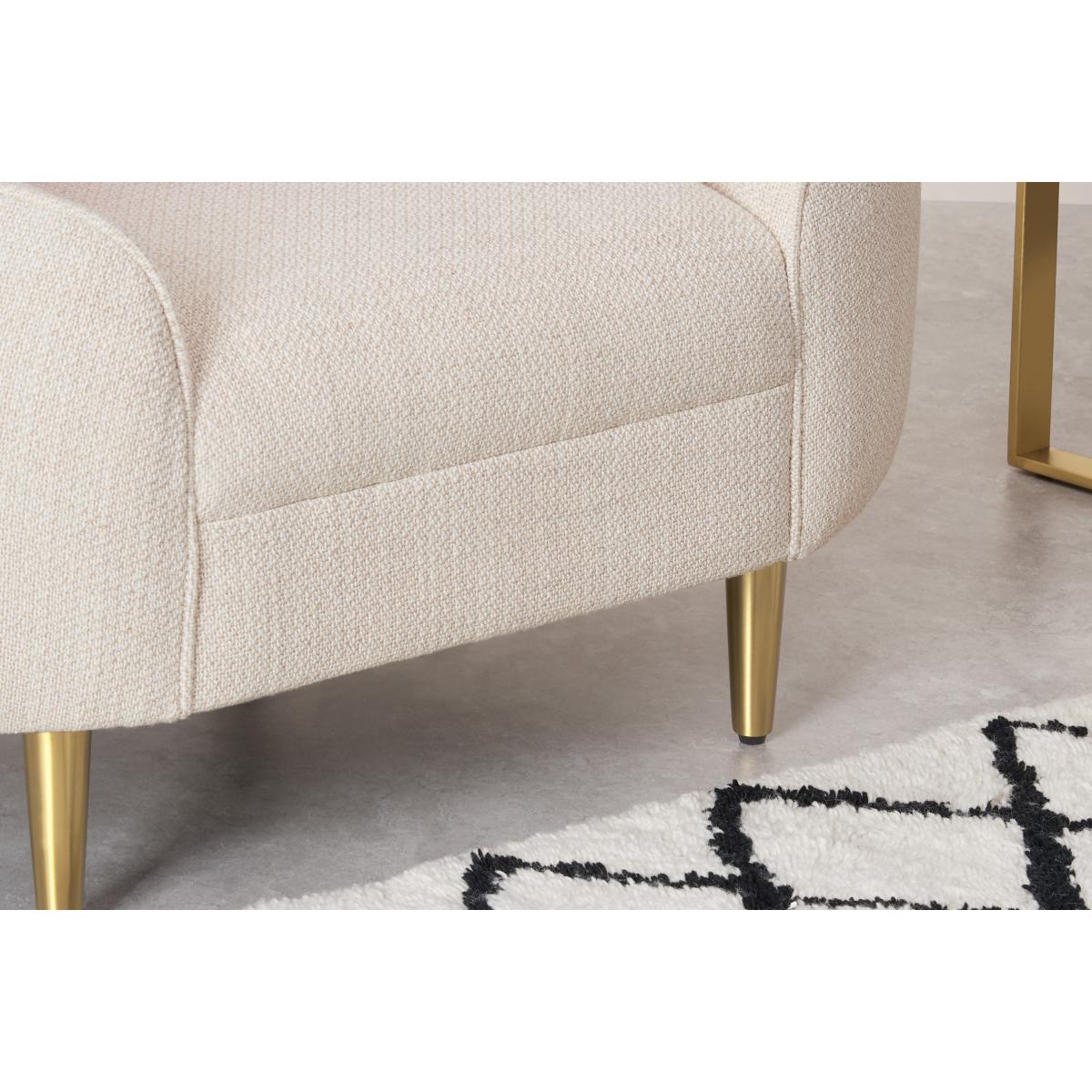 Trudy Armchair, Oatmeal Loop Textured Fabric – image 7