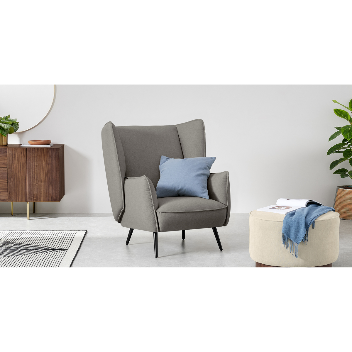 Linden Accent Armchair, Flavio Grey – image 3