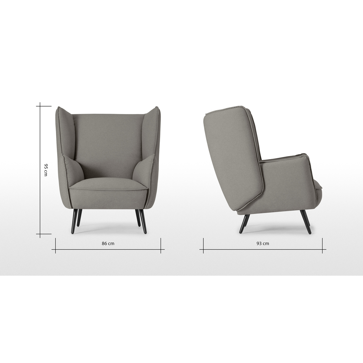 Linden Accent Armchair, Flavio Grey – image 8
